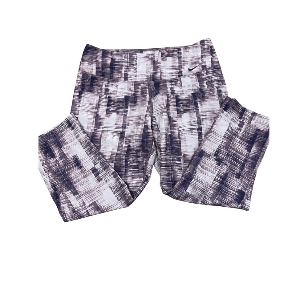 Nike Dri-Fit Women's Purple Patterned Capri Leggings Size M